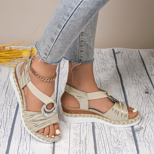 ✨Sandale plate pentru femei la modă, cu elastic 👡