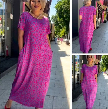 2024 la modă plus-size rochie de imprimare la modă