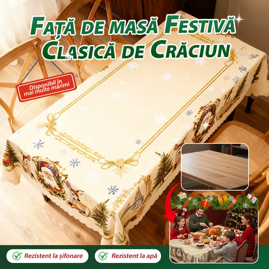 🎄 Față de masă veselă, clasică, de Crăciun