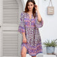 🌸Rochie Midi cu Mâneci Evazate și Decolteu în V