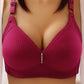 🎉 REDUCERE DE 50% PENTRU O PERIOADĂ LIMITATĂ! 💕 Sutien fără sârmă, confortabil, pentru mărimi mari – din nailon și spandex fără cusături, care previne lăsarea sânilor și este respirabil 👙