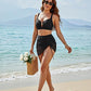 👙💃Costum de baie bikini pentru femei, talie înaltă, cu sârmă în U, control al abdomenului