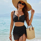 👙💃Costum de baie bikini pentru femei, talie înaltă, cu sârmă în U, control al abdomenului