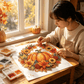 🔥⚡ Peste 50 000 de bucăți vândute! 🎁🍂 Decorațiune de toamnă de agățat – ghirlandă cu dovleci pentru pictură cu diamante, set complet DIY