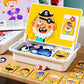 Puzzle magnetic Face Dress Up Joc de călătorie Jucărie educativă pentru copii de vârstă preșcolară, cu două fețe