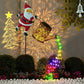 🎁 🎅✨ Lampă solară cu tijă de împământare și formă de Moș Crăciun