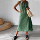 👗Bumbac lenjerie de bumbac fără mâneci cu buzunare Rochii casual
