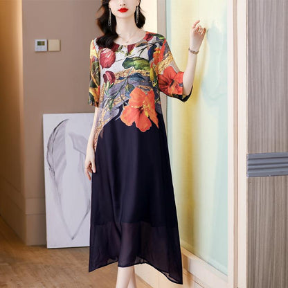 👗Floral plus rochie dimensiune