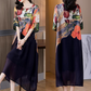 Femeii Elegant florale Plus Dimensiune rochii