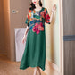 Femeii Elegant florale Plus Dimensiune rochii