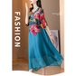 Femeii Elegant florale Plus Dimensiune rochii