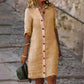 Rochie minimală respirabilă Button-up pentru femei