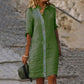 Rochie minimală respirabilă Button-up pentru femei