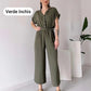 💖 Femeii V-Neck cu mânecă scurtă Casual Jumpsuit