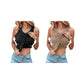 🔥⚡ Peste 50.000 de bucăți vândute! 💖 Tricou cu bretele, cu dungi și material elastic, cu sutien integrat
