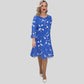 Rochie florală de vară pentru femei cu imprimeu și tiv cu volane