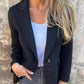 【🥰Pregătiri pentru iarna care se apropie】🔥Sacou din tweed monocromatic