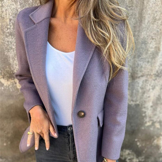 【🥰Pregătiri pentru iarna care se apropie】🔥Sacou din tweed monocromatic