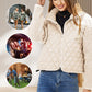 Jachetă din pluș pentru femei Patchwork Embossed Plaid