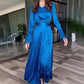 👗Rochie elegantă Maxi pentru femei cu centură de legare la talie