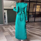 👗Rochie elegantă Maxi pentru femei cu centură de legare la talie