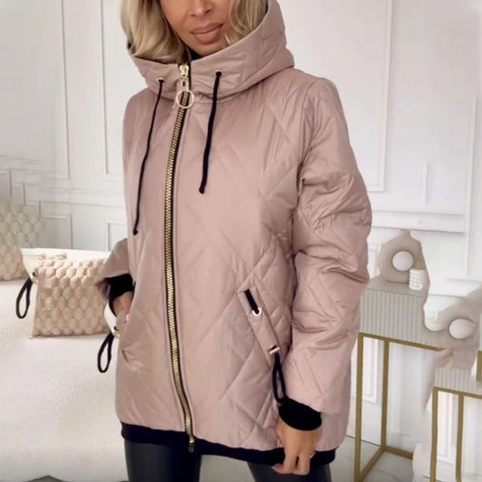 🔥Parka Coat la modă pentru femei cu gât înalt și lungime de șold