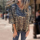 🌞👚Tricou leopard lejer pentru femei cu jumătate