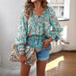 💖Moda femeilor imprimate V-Neck Long Sleeve Shirt