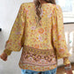 💖Moda femeilor imprimate V-Neck Long Sleeve Shirt
