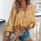 💖Moda femeilor imprimate V-Neck Long Sleeve Shirt