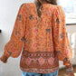 💖Moda femeilor imprimate V-Neck Long Sleeve Shirt