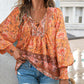 💖Moda femeilor imprimate V-Neck Long Sleeve Shirt