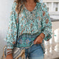 💖Moda femeilor imprimate V-Neck Long Sleeve Shirt