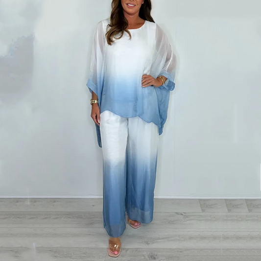 ✨Set de top și pantaloni cu efect dip dye