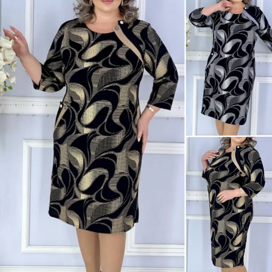 🌹Rochie midi elegantă cu imprimeu