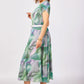 💞Rochie de vis cu flori abstracte（Include curea）