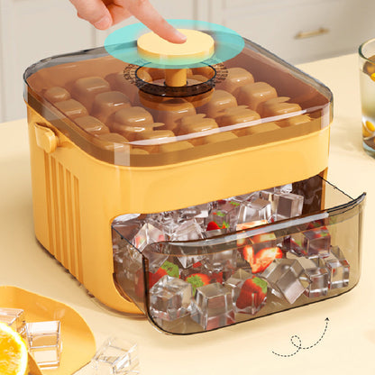 🧊 Formă de gheață din silicon cu sistem de apăsare – Fără crăpături, fără scurgeri, cuburi de gheață întotdeauna perfecte ❄️🍹