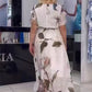 🌹Floral Plus Dimensiune rochie cu curea