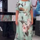 🌹Floral Plus Dimensiune rochie cu curea