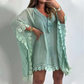 💖Rochie mini pentru femei cu decolteu în formă de inimă, de culoare uni