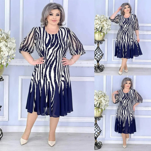 Femei Zebra Print Flowy Rochii