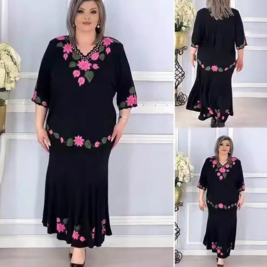 🌷Rochie florală elegantă cu decolteu în V pentru femei