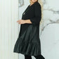 【S-4XL】👗Rochie pentru femei cu gât rotund și tiv plisat