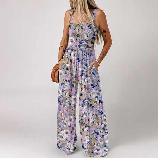 👗 Jumpsuit Floral fără Mâneci | Casual & Elegant 🌸