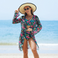 🏖️👙 Costum de baie imprimat sexy pentru femei, set de 3 piese