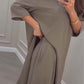 Set femei top + pantaloni | Tăietură modernă | Culori unitone