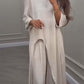 Set femei top + pantaloni | Tăietură modernă | Culori unitone
