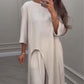 Set femei top + pantaloni | Tăietură modernă | Culori unitone