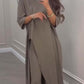 Set femei top + pantaloni | Tăietură modernă | Culori unitone