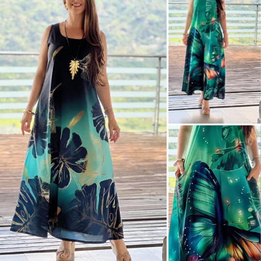 🌴 Rochie sofisticată fără mâneci pentru femei